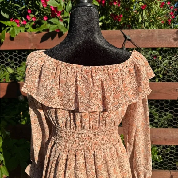 Promesa Peach Floral Off-Shoulder Maxi Dress - Picture 6 of 11